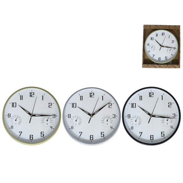 RELOJ DE PARED ILLINOIS 30CM 3 SURT.