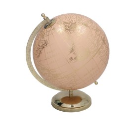 GLOBO TERRAQUEO BASE DORADA 18X24CM LUCK