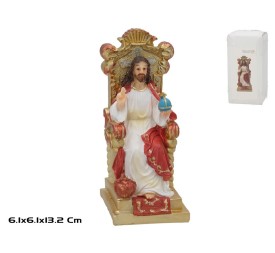 JESUS TRONO RESINA 6.1X6.1X13.2CM