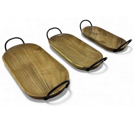 CENTRO MESA SET 3 ACACIA HIERRO 42X18X3 ASA