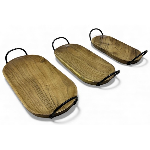 CENTRO MESA SET 3 ACACIA HIERRO 42X18X3 ASA