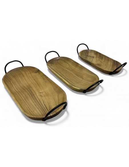 CENTRO MESA SET 3 ACACIA HIERRO 42X18X3 ASA