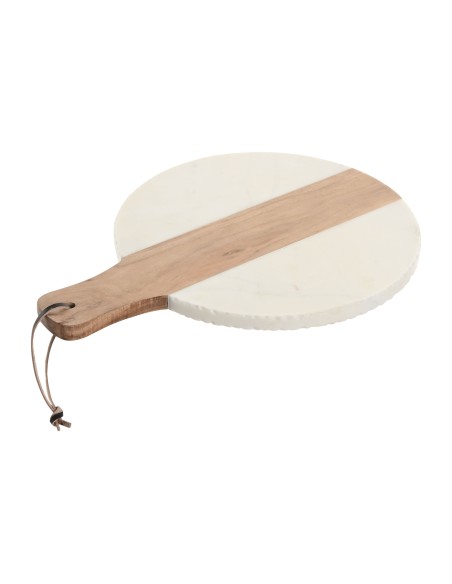 TABLA CORTAR MARMOL ACACIA 41X31X2 BLANCO