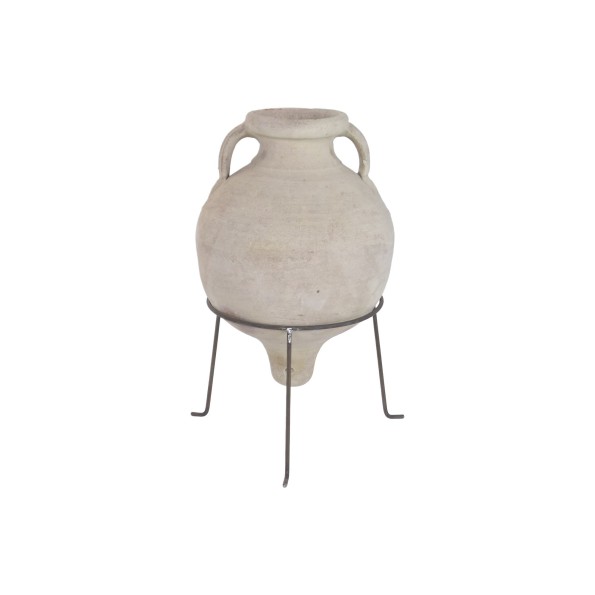 ANFORA TERRACOTA HIERRO 35X35X65 2 ASAS ARTESANAL
