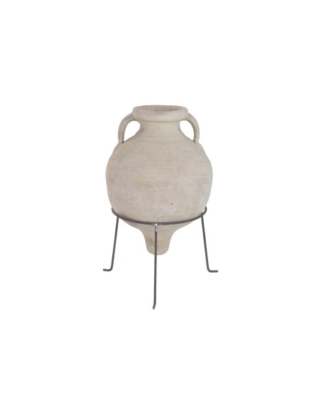ANFORA TERRACOTA HIERRO 35X35X65 2 ASAS ARTESANAL