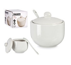 AZUCARERO BLANCO CON CUCHARA