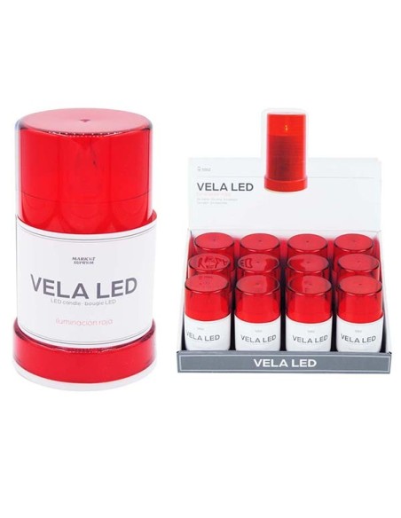 VELON LED ROJO 6.5X10.8 CM (NO INCLUYE PILAS)
