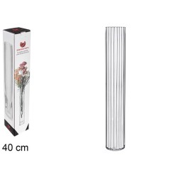 FLORERO CRISTAL  LION RELIEVES 40CM
