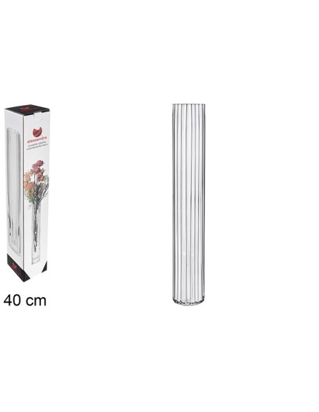 FLORERO CRISTAL  LION RELIEVES 40CM