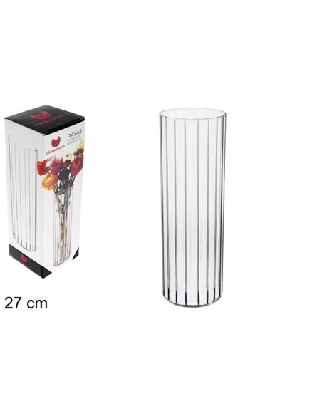 FLORERO BOROSILICATO RAYAS 27CM