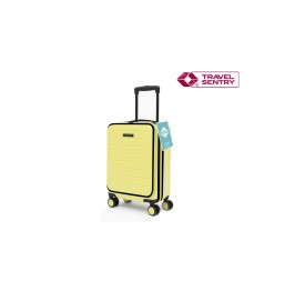 MALETA TROLLEY POCKET ABS 20'' AMARILLO PASTEL