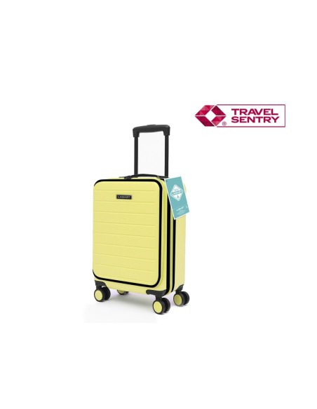 MALETA TROLLEY POCKET ABS 20'' AMARILLO PASTEL