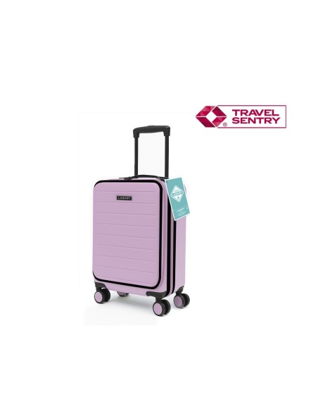 MALETA TROLLEY POCKET ABS 20'' ROSA PASTEL