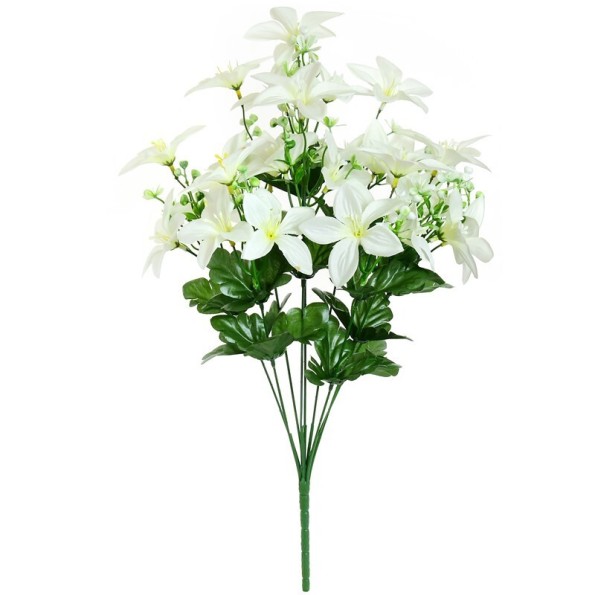 RAMO RELLENO LILIES X 9-54 CM (BLANCO)