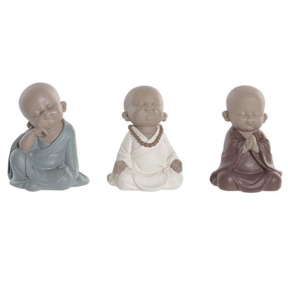 FIGURA RESINA 10,5X9X13,5 MONJE 3 SURT. (3273)