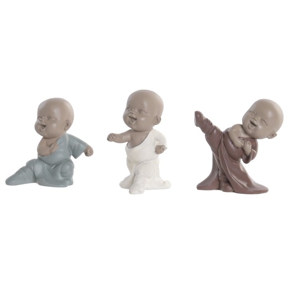 FIGURA RESINA 6,5X5,5X9 MONJE 3 SURT.
