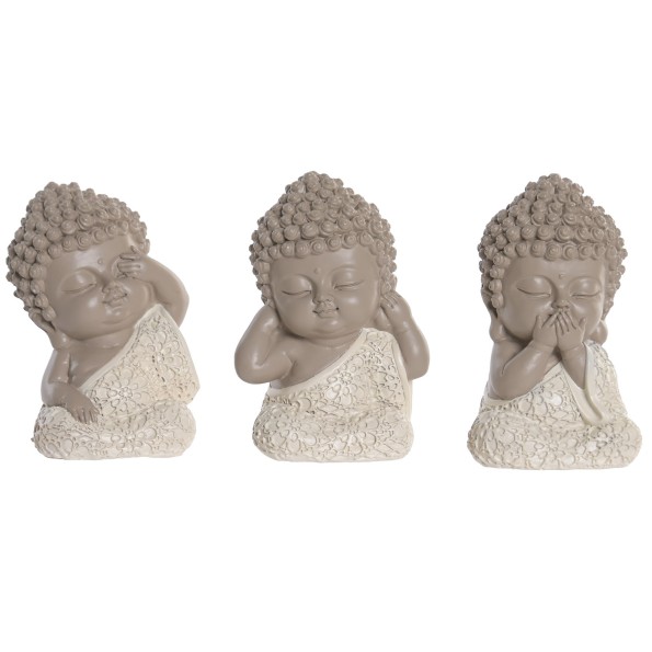 FIGURA RESINA 8X7X9 BUDA 3 SURT.