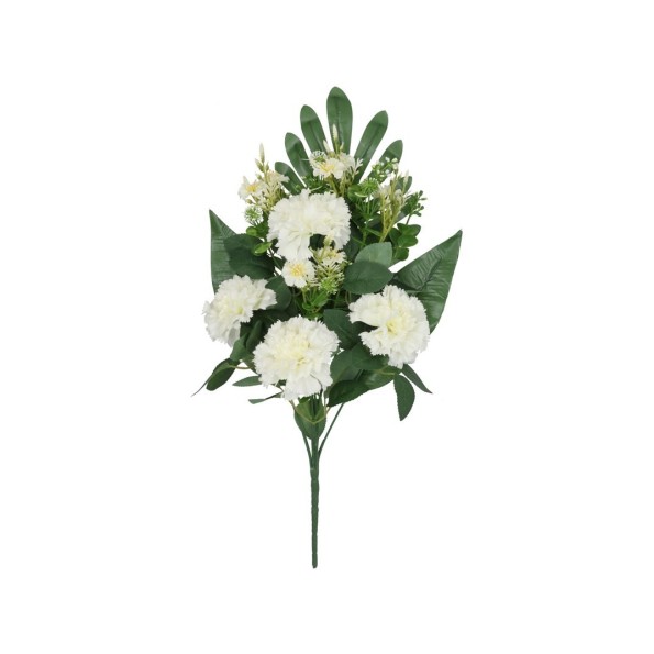 CONJUNTO CLAVELES MIX X 8-51 CM (BLANCO)