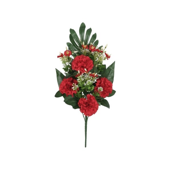 CONJUNTO CLAVELES MIX X 8-51 CM (ROJO)