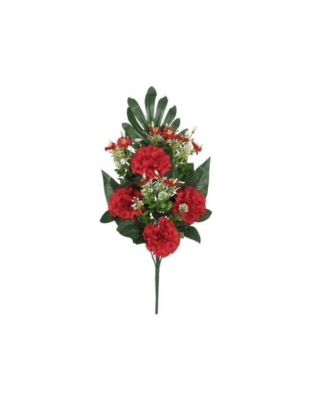 CONJUNTO CLAVELES MIX X 8-51 CM (ROJO)