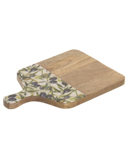 TABLA CORTAR MANGO RESINA 30X20X1,5 OLIVO LACADO