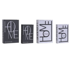 CAJA LIBRO SET 2 PU MDF 21X7X30 HOME 2 SURT.
