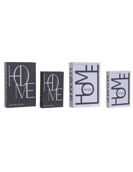 CAJA LIBRO SET 2 PU MDF 21X7X30 HOME 2 SURT.