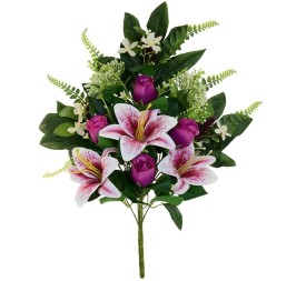 CONJUNTO CAPULLOS-LILIUM X 12 -56CM (VIO)