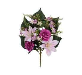 CONJUNTO ROSA-LILIUM X 9 -53CM (VIOLETA)