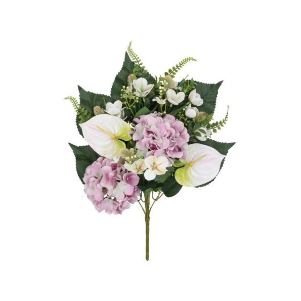 CONJUNTO HORTENSIA-ANTURIO X 9-53CM(VIO)