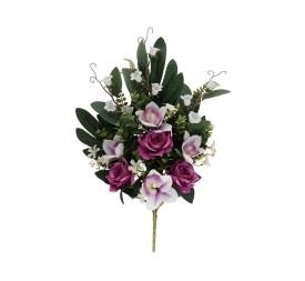 CONJUNTO ROSAS-ORQUIDEA X 10 -60CM (VIO)