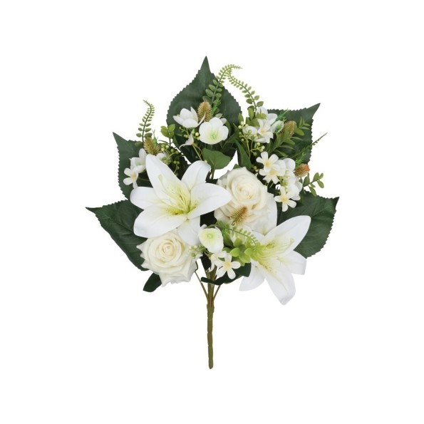 CONJUNTO ROSA-LILIUM X 9 -53CM (BLANCO)