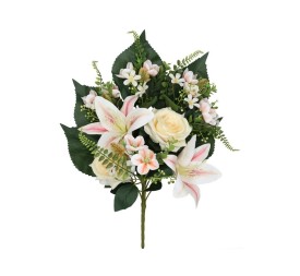 CONJUNTO ROSA-LILIUM X 9 -53CM (CREMA)