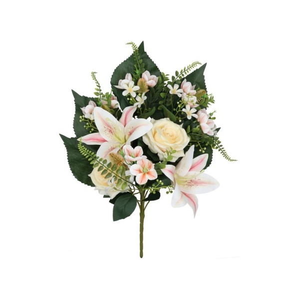 CONJUNTO ROSA-LILIUM X 9 -53CM (CREMA)