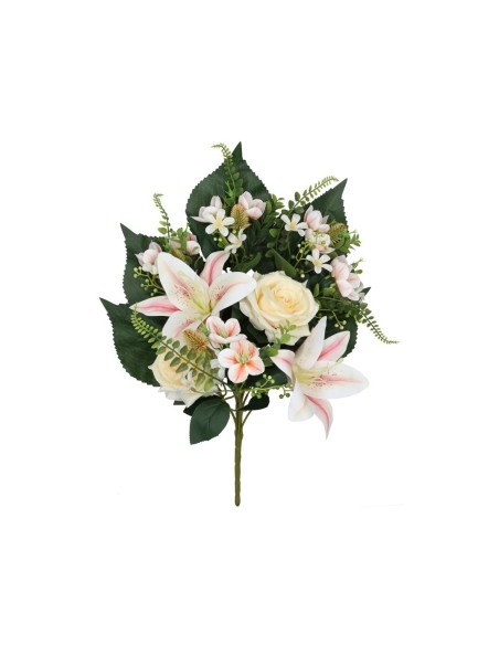 CONJUNTO ROSA-LILIUM X 9 -53CM (CREMA)