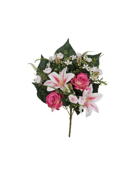 CONJUNTO ROSA-LILIUM X 9 -53CM (FUCSIA)