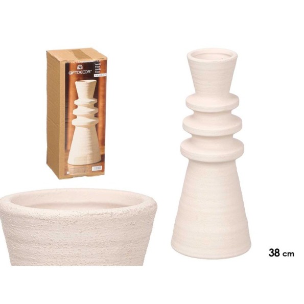 JARRON SAHARA MODERNO BLANCO GRD 14.3 x 14.3 x 38.3 cm