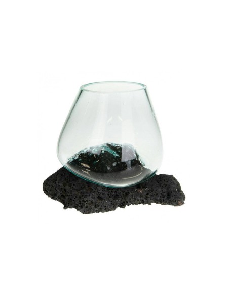 PORTAVELAS CRISTAL VOLCAN 20X20X23CM