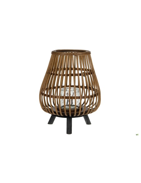PORTAVELAS RATTAN Ø24X30CM