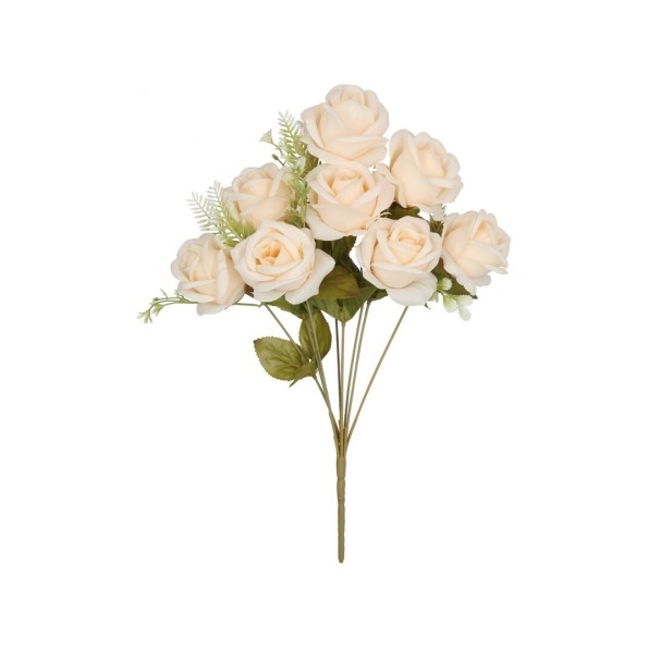 RAMO ROSAS (A) X 8 - 47 CM (MARFIL)