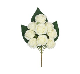 CONJUNTO ROSAS SATIN X 9 -57 CM (BLANCO)