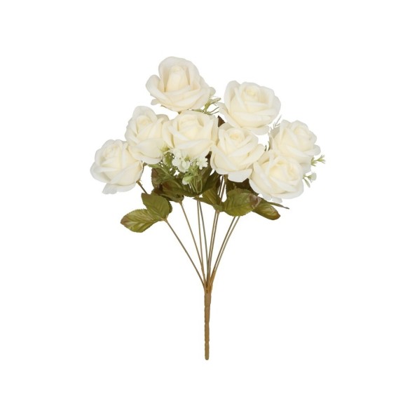 RAMO ROSAS (A) X 8 -47 CM (CREMA)