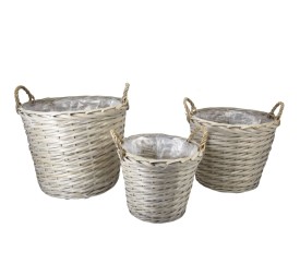 SET 3 MACETEROS MIMBRE CON ASAS