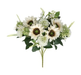 RAMO GIRASOLES-ALIUM X 12 - 52 CM(CREMA)