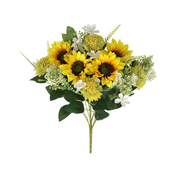 RAMO GIRASOLES-ALIUM X 12 - 52 CM (AM)
