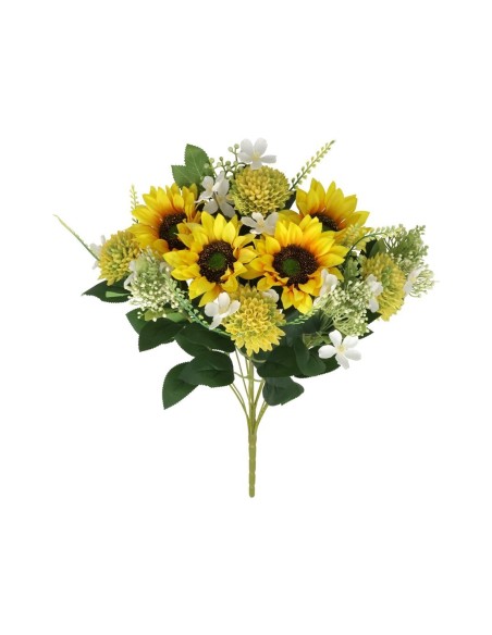 RAMO GIRASOLES-ALIUM X 12 - 52 CM (AM)