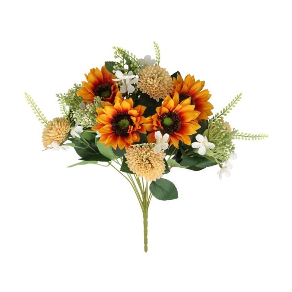 RAMO GIRASOLES-ALIUM X 12 - 52 CM (NAR)