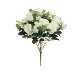 RAMO ROSAS-HORTENSIA X 13-51 CM (BLANCO)