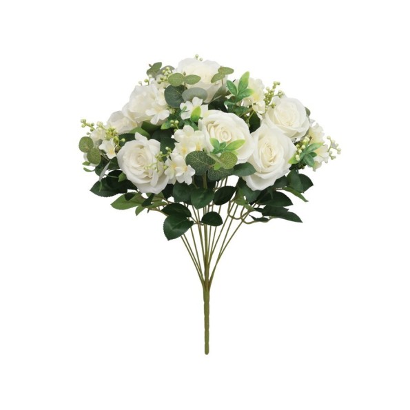 RAMO ROSAS-HORTENSIA X 13-51 CM (BLANCO)