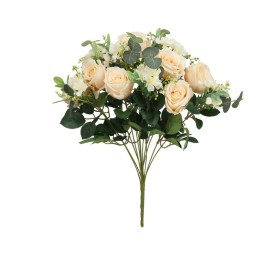 RAMO ROSAS-HORTENSIA X 13-51 CM (CREMA)